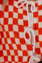 Load image into Gallery viewer, Double Take Tied Checkered Dropped Shoulder Flounce Sleeve Cardigan