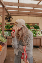 Load image into Gallery viewer, GINGHAM FARMERS MARKET TRUCKER HAT