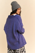 Load image into Gallery viewer, Davi & Dani Shawl Collar Ribbed Detail Button Up Cardigan