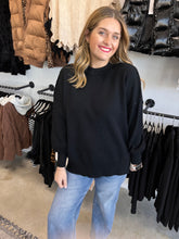 Load image into Gallery viewer, Double Take Side Slit Round Neck Long Sleeve Sweater