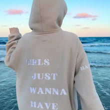 Load image into Gallery viewer, Girls Just Wanna Have Fun Embroider Hoodie