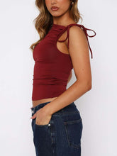 Load image into Gallery viewer, Lovelet Ruched Asymmetrical Neck Cami