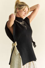 Load image into Gallery viewer, Davi & Dani Side Split Turtleneck Sleeveless Knit Top