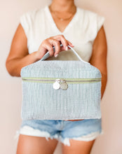 Load image into Gallery viewer, Seersucker Spring Bags, Spring Bags, Pastel Cosmetic Bags