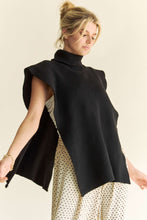 Load image into Gallery viewer, Davi & Dani Side Split Turtleneck Sleeveless Knit Top