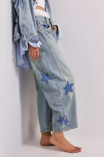 Load image into Gallery viewer, Contrast Star Wide Leg Jeans