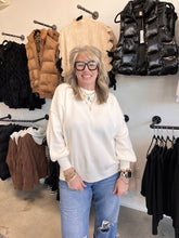 Load image into Gallery viewer, Double Take Side Slit Round Neck Long Sleeve Sweater