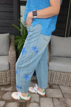Load image into Gallery viewer, Contrast Star Wide Leg Jeans