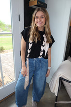 Load image into Gallery viewer, Lace-Up Mock Neck Short Sleeve Sweater