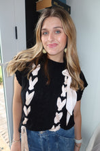 Load image into Gallery viewer, Lace-Up Mock Neck Short Sleeve Sweater
