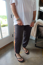 Load image into Gallery viewer, Contrast Striped Elastic Waist Active Pants