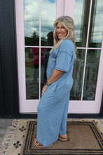 Load image into Gallery viewer, Placket Chest Pockets Short Sleeve Wide Leg Jumpsuit