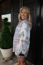 Load image into Gallery viewer, Floral Collared Neck Long Sleeve Shirt