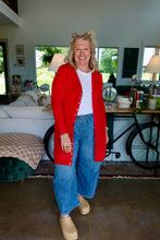 Load image into Gallery viewer, Snap Button Sweater Cardigan- Thigh Length