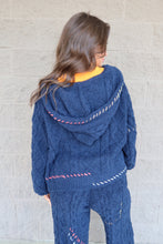 Load image into Gallery viewer, Stitch Detail Berber Sweater Hooded Jacket
