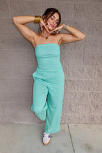 Load image into Gallery viewer, Strapless Top and Wide-Leg Pants Set