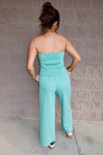 Load image into Gallery viewer, Strapless Top and Wide-Leg Pants Set
