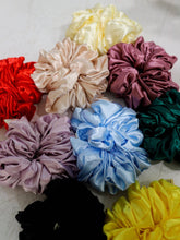 Load image into Gallery viewer, JUMBO SLEEP SILK/SATIN SCRUNCHIES