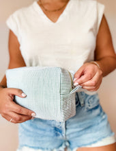 Load image into Gallery viewer, Seersucker Spring Bags, Spring Bags, Pastel Cosmetic Bags