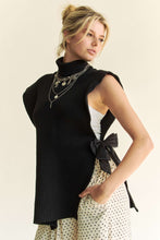 Load image into Gallery viewer, Davi & Dani Side Split Turtleneck Sleeveless Knit Top