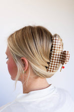 Load image into Gallery viewer, BROWN GINGHAM TOMATO CHARM CLAW