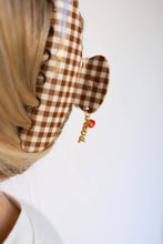 Load image into Gallery viewer, BROWN GINGHAM TOMATO CHARM CLAW