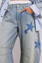 Load image into Gallery viewer, Contrast Star Wide Leg Jeans