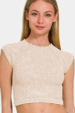 Load image into Gallery viewer, Zenana Ribbed Round Neck Cropped Top
