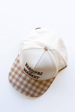 Load image into Gallery viewer, GINGHAM FARMERS MARKET TRUCKER HAT
