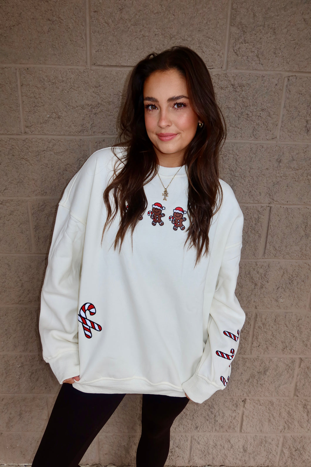 Gingerbread Recipe Embroider Sweatshirt