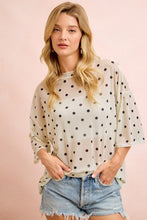 Load image into Gallery viewer, Polka Dots Mesh Top
