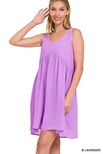 Load image into Gallery viewer, Swiss Dot Babydoll Scoop Neck Dress (2 Colors)
