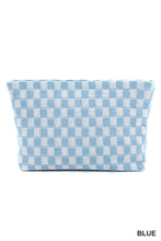Load image into Gallery viewer, Checkered Cosmetic Makeup Pouch Clutch Bag
