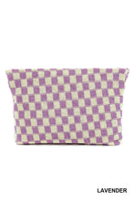 Load image into Gallery viewer, Checkered Cosmetic Makeup Pouch Clutch Bag
