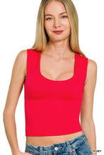 Load image into Gallery viewer, U-neck Seamless Cropped Tank Top (6 Colors)
