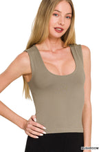 Load image into Gallery viewer, U-neck Seamless Cropped Tank Top (6 Colors)
