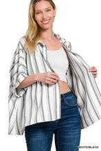 Load image into Gallery viewer, Stripe Oversized Button Down Shirt (4 Colors)
