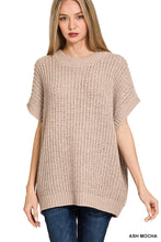 Load image into Gallery viewer, Short Sleeve Round Neck Sweater
