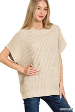 Load image into Gallery viewer, Short Sleeve Round Neck Sweater
