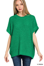 Load image into Gallery viewer, Short Sleeve Round Neck Sweater
