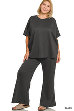 Load image into Gallery viewer, Scuba Curved Hem Top &amp; Pants Set (Regular &amp; Curvy) (3 Colors)
