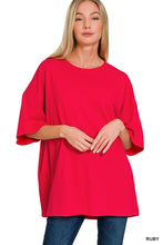 Load image into Gallery viewer, Cotton Oversized Tunic Tee (12 Colors)
