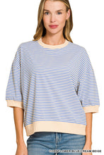 Load image into Gallery viewer, Striped Contrast Trim Rib Banded Top (8 Colors)
