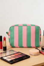 Load image into Gallery viewer, Striped Cosmetic Travel Pouch (4 Colors)
