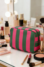 Load image into Gallery viewer, Striped Cosmetic Travel Pouch (4 Colors)
