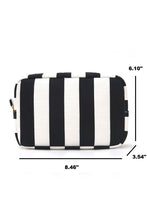Load image into Gallery viewer, Striped Cosmetic Travel Pouch (4 Colors)
