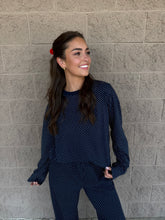 Load image into Gallery viewer, Polka Dot Loungewear Long Sleeve Top
