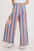 Load image into Gallery viewer, Umgee Peace Sign Patch Striped Wide Leg Pants
