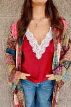 Load image into Gallery viewer, Lace Trimmed Cami Top
