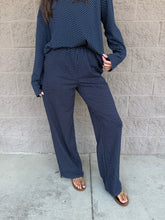 Load image into Gallery viewer, Navy Blue Polka Dot Loungewear Pants

